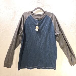 RedHead Men's Long Sleeve Blue and Gray Tee Size Large NWT